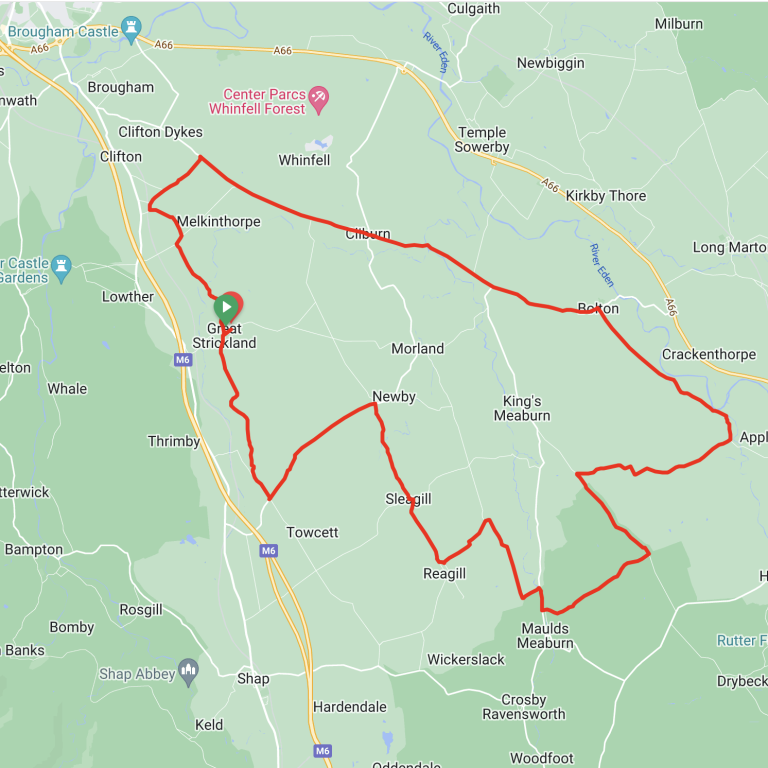 cycling route around Eden Valley loop 4