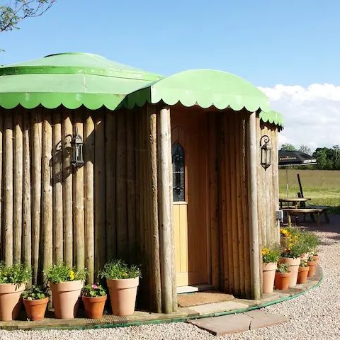 hand-built yurt, quirky, creative, comfortable 